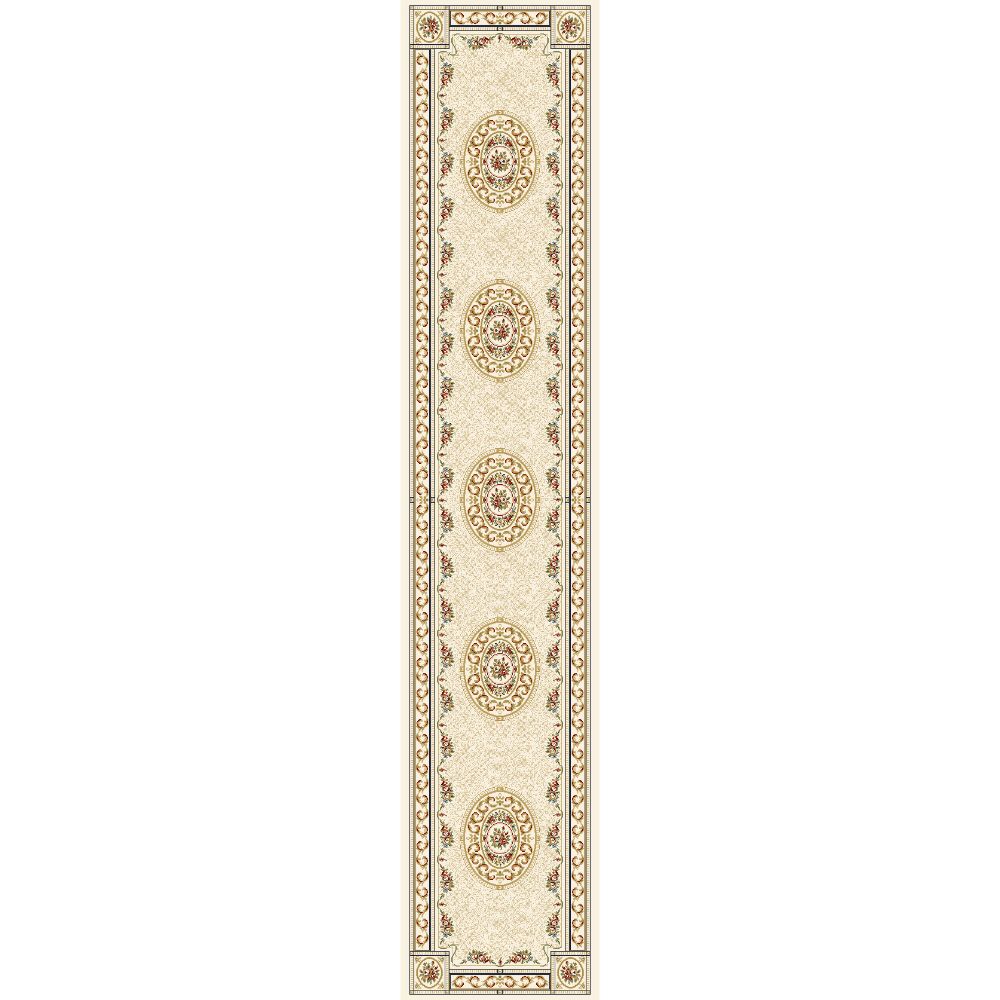 Dynamic Rugs 57226-6464 Ancient Garden 2.2 Ft. X 11 Ft. Finished Runner Rug in Ivory